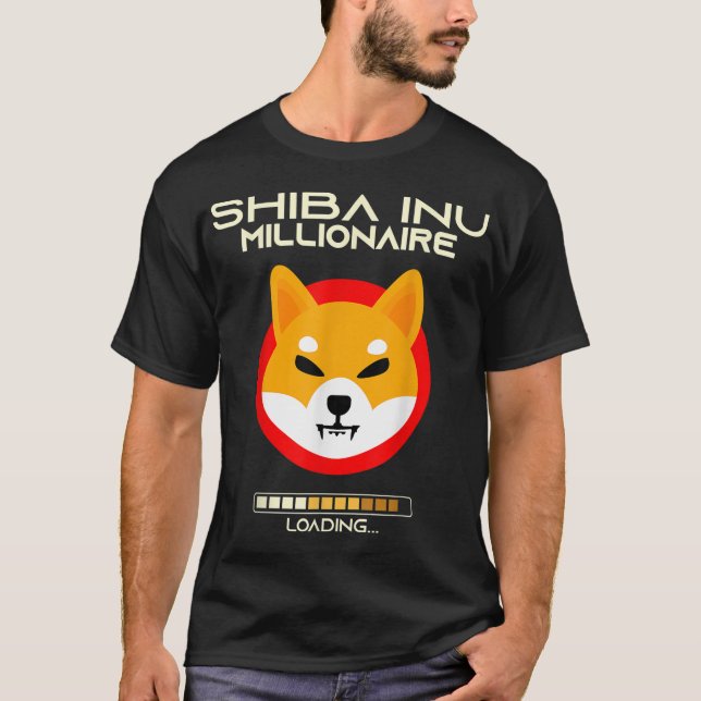 Crypto Dog Millionaire Loading Design T-Shirt (Vorderseite)