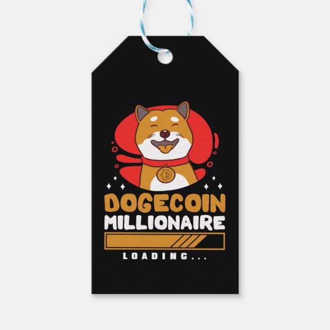 Crypto DogeCoin Millionaire Loading Geschenkanhänger (Vorderseite)