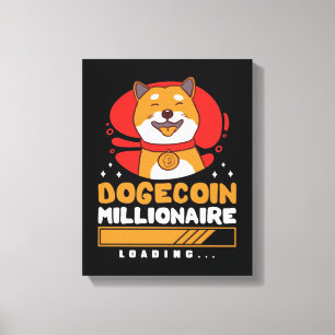 Crypto DogeCoin Millionaire Loading Leinwanddruck