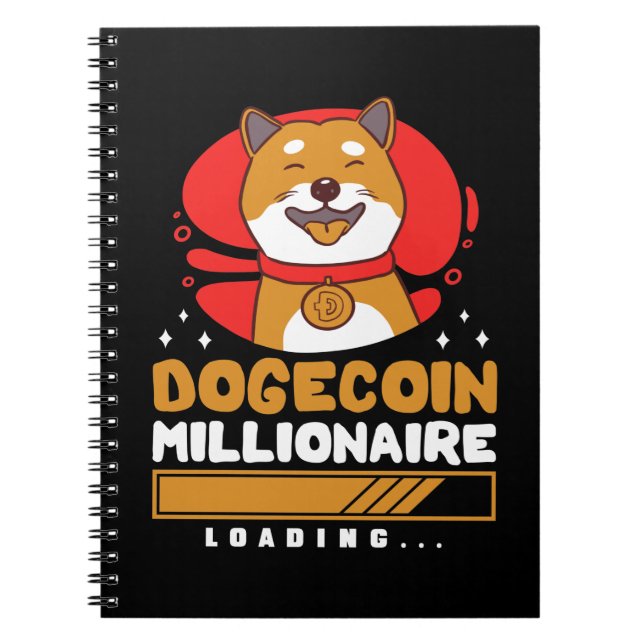 Crypto DogeCoin Millionaire Loading Notizblock (Vorderseite)