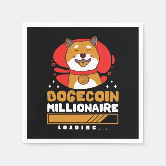 Crypto DogeCoin Millionaire Loading Serviette (Vorderseite)