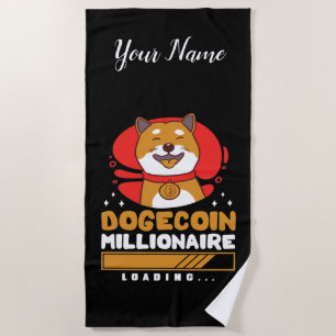 Crypto DogeCoin Millionär lädt Strandtuch