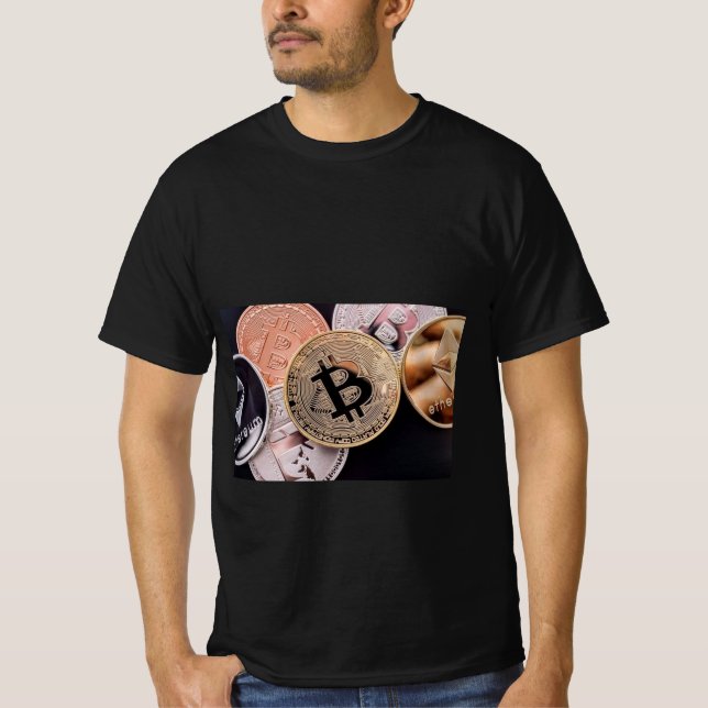 Crypto King: Bitcoin & Blockchain T - Shirt (Vorderseite)