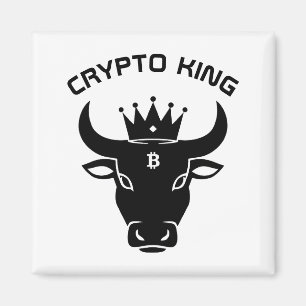 Crypto King Personalisiert White Magnet