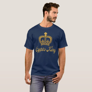 Crypto King T-Shirt in Navy und Gold