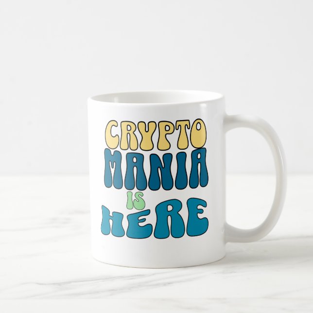 Crypto Mania Retro Blue Tasse (Rechts)