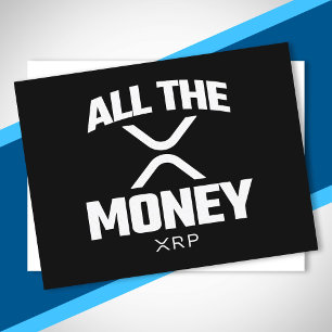 Crypto Meme XRP Kryptowährung Alles Geld Zitat Postkarte