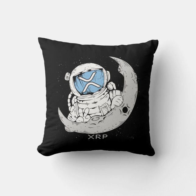 Crypto Meme XRP Kryptowährung Niedlich Astronaut M Kissen (Vorderseite)