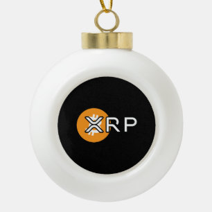 Crypto Meme XRP über Bitcoin-Kryptowährungs-Swap Keramik Kugel-Ornament