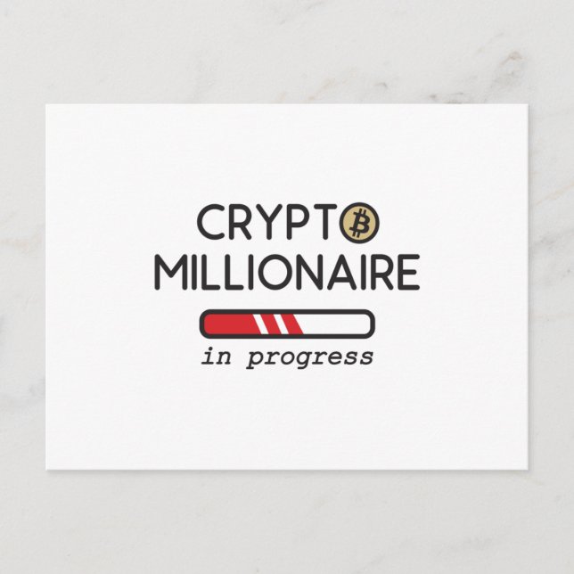 Crypto Millionaire im Gange Postkarte (Vorderseite)