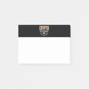 Crypto Millionaire - jetzt jeden Tag Post-it Klebezettel