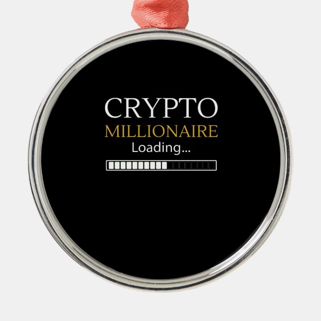 Crypto Millionaire Laden lustige Münzhändler Ornament Aus Metall (Vorne)