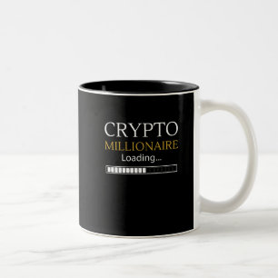 Crypto Millionaire Laden lustige Münzhändler Zweifarbige Tasse