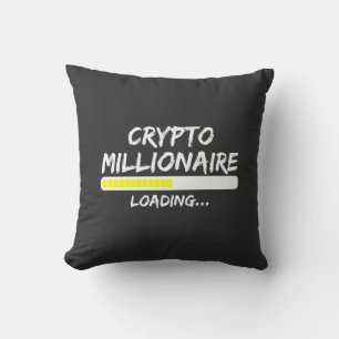 Crypto Millionaire Loading Bitcoin Kissen