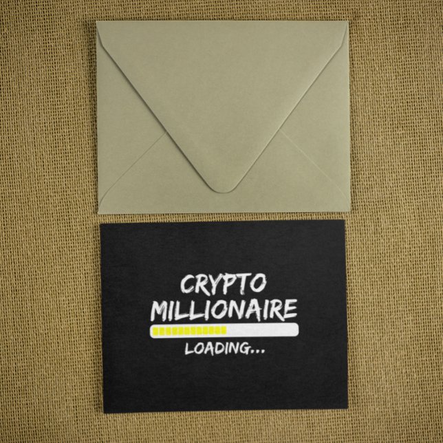 Crypto Millionaire Loading Bitcoin Postkarte (Crypto Millionaire Loading Bitcoin Postcard)