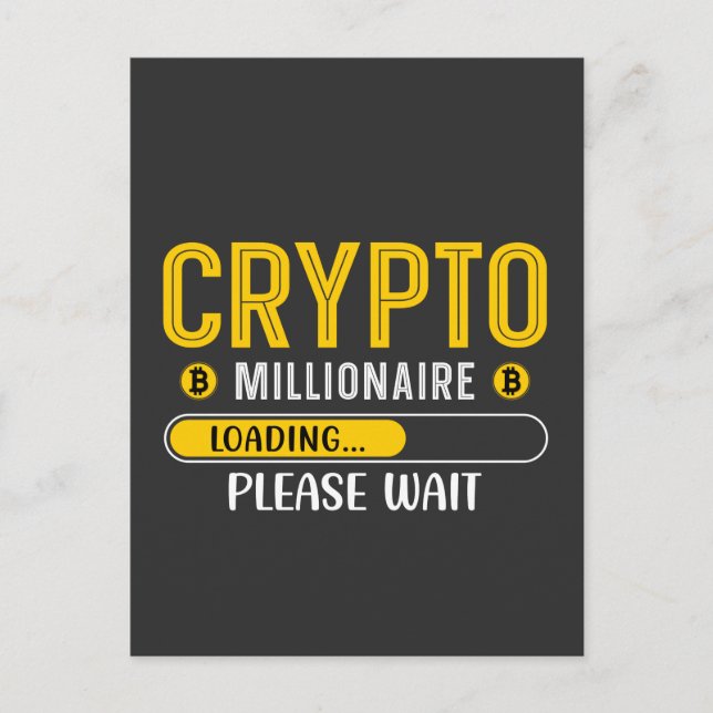 Crypto Millionaire Loading Crypto Währung Postcar Postkarte (Vorderseite)