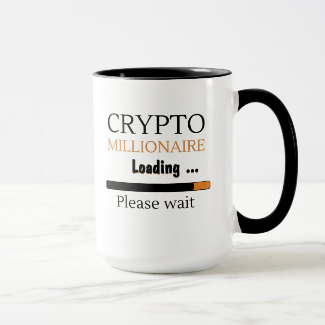 Crypto Millionaire Loading lustiges Trading nft Tasse (Rechts)