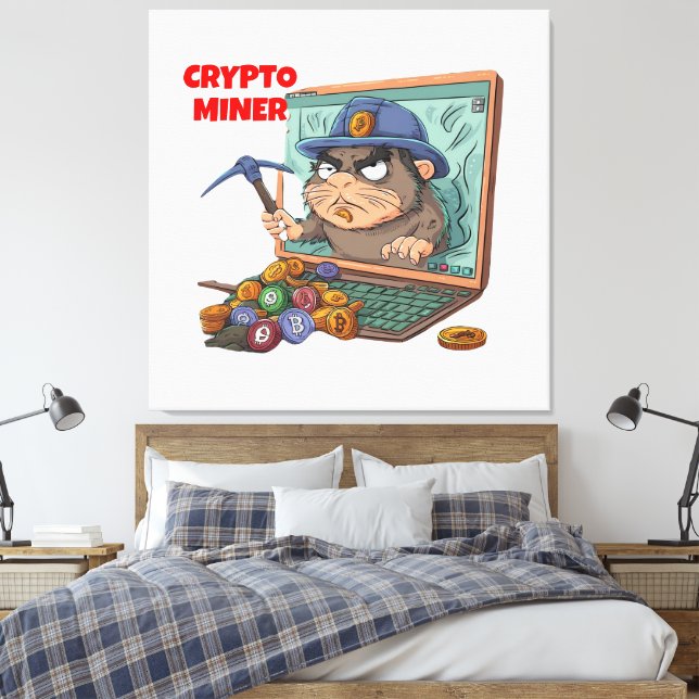 Crypto Miner Leinwanddruck (Insitu (Schlafzimmer))