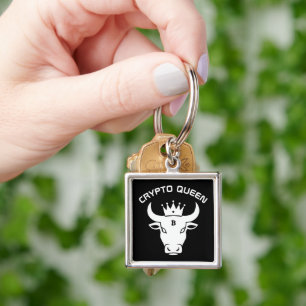 Crypto Queen Personalisiert Black Schlüsselanhänger