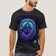 Crypto Super Hero T-shirt bleu pourpre