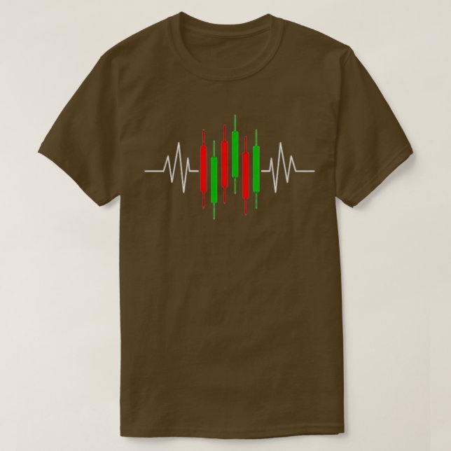 Crypto Token Heartbeat Candlestick Chart T-Shirt (Design vorne)