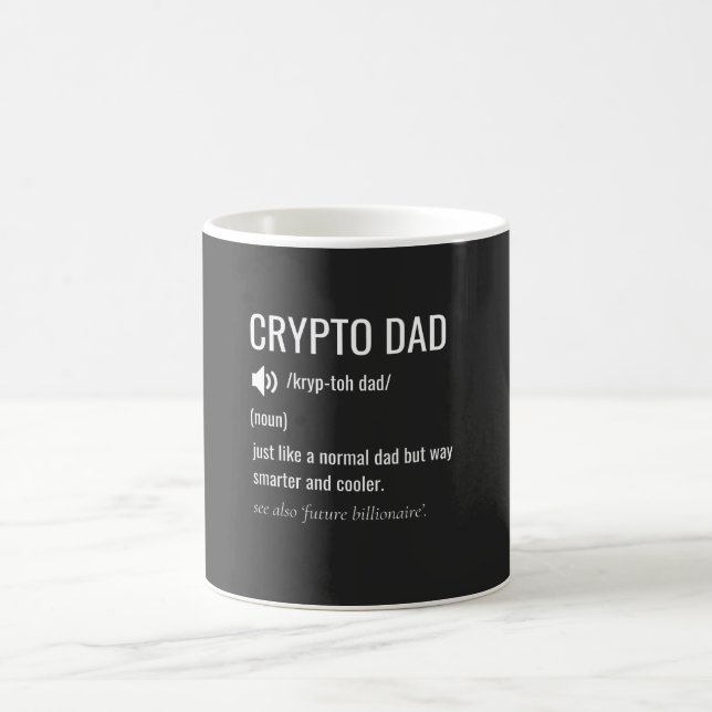 Crypto Vater Definition Bitcoin HODL Weihnachten Kaffeetasse (Mittel)