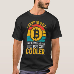 Crypto Vater Retro Vintag Bitcoin Kryptowährung Di T-Shirt