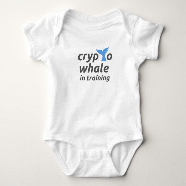 Crypto Whale in Training Baby Bodysuit Strampler (Vorderseite)