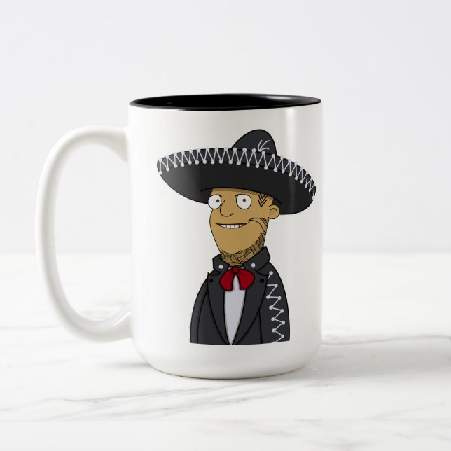 CryptoDads NFT NYC-Tasse mit Vater-Image Zweifarbige Tasse (Links)