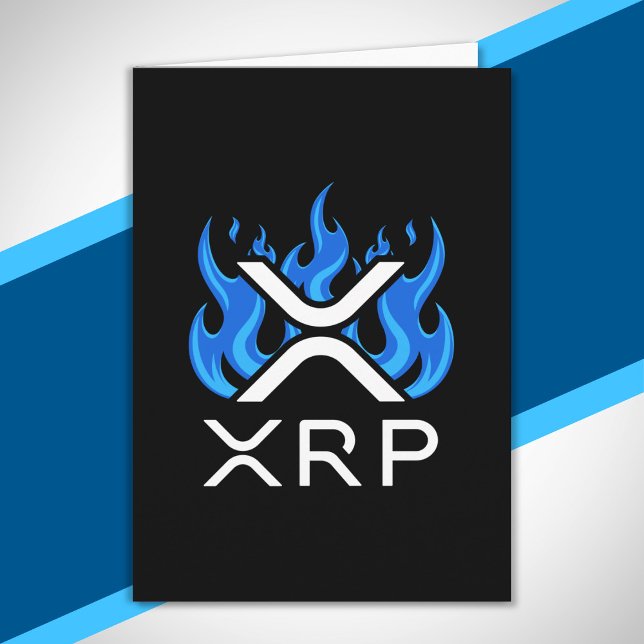 Cryptowährung XRP Crypto Blue Flames Feuer Melt Karte (Von Creator hochgeladen)