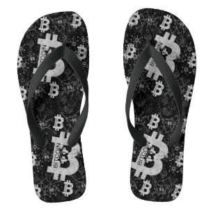 Cryptowährungs Black Money Design Flip Flops