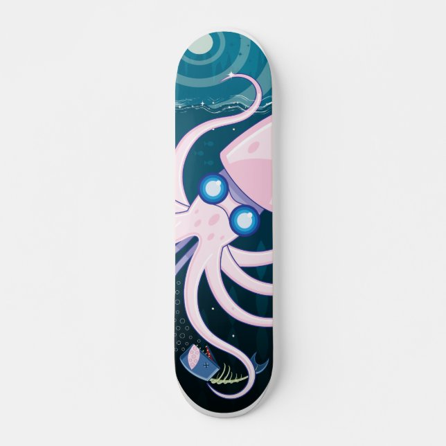 CryptoZu™ Riese-Tintenfisch Skateboard (Vorne)