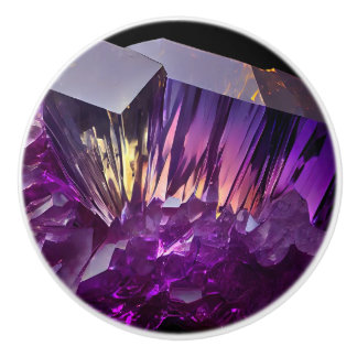 Crystal Amethyst Jewel Keramik Knob Keramikknauf