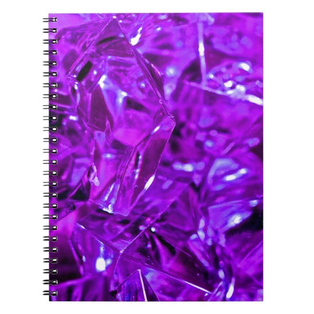 Crystal Amethyst Purple Gemstone Notizblock (Vorderseite)