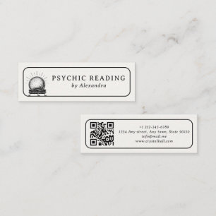 Crystal Ball Esoteric Psychic Medium QR Code Mini Visitenkarte