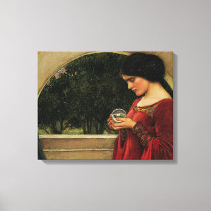 Crystal Ball Frau Waterhouse Malerei Leinwanddruck