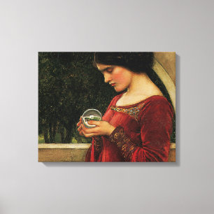 Crystal Ball Frau Waterhouse Malerei Leinwanddruck