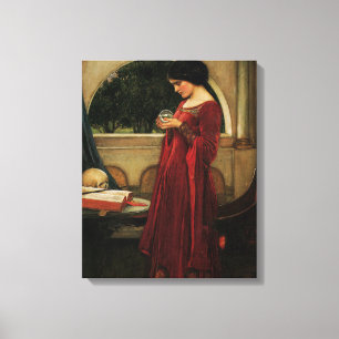 Crystal Ball Frau Waterhouse Malerei Leinwanddruck