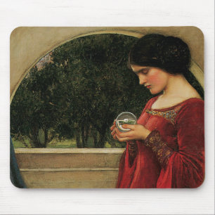 Crystal Ball Frau Waterhouse Malerei Mousepad