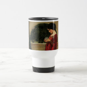 Crystal Ball Frau Waterhouse Malerei Reisebecher