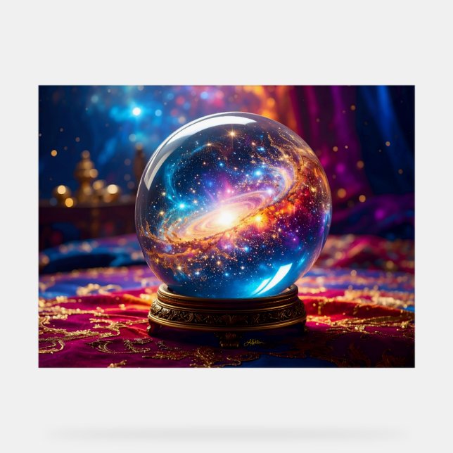 Crystal Ball - Ich sehe ein kosmisches Ereignis in Acrylschild (Vorderseite)