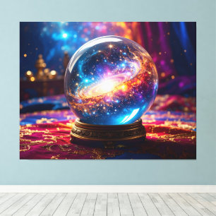 Crystal Ball - Ich sehe ein kosmisches Ereignis in Leinwanddruck