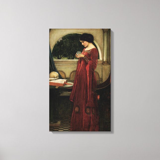 Crystal Ball von John William Waterhouse Leinwanddruck (Vorderseite)