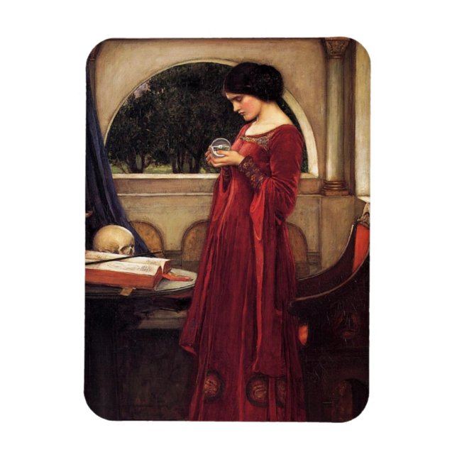Crystal Ball von John William Waterhouse Magnet (Vertikal)