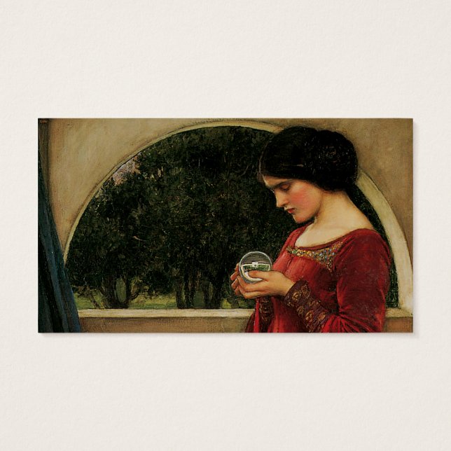 Crystal Ball Woman Wasserhausmalerei (Rückseite)