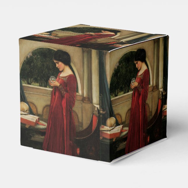 Crystal Ball Woman Wasserhausmalerei Geschenkschachtel (Rückseite)