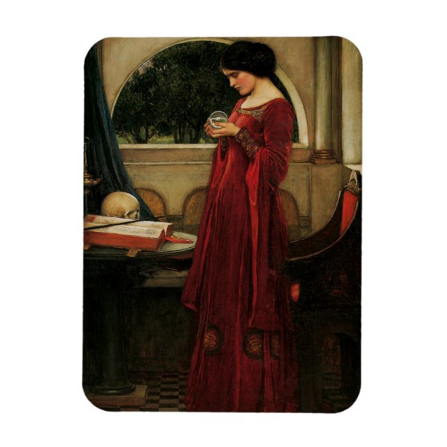 Crystal Ball Woman Wasserhausmalerei Magnet (Vertikal)