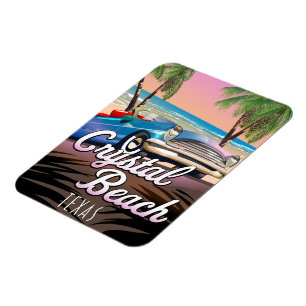 Crystal Beach Texas Reiseplakat Magnet