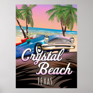Crystal Beach Texas Reiseplakat Poster