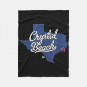 Crystal Beach Texas Tx Karte Fleecedecke